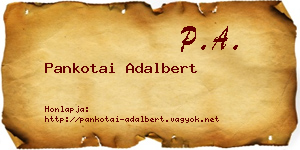 Pankotai Adalbert névjegykártya